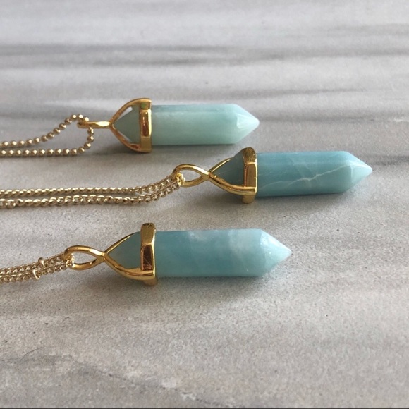 1 LEFT! Handmade Amazonite Hexagon Crystal - Picture 3 of 7